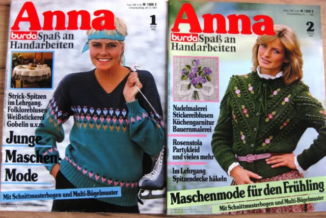 12 BURDA - ANNA Spass an Handarbeiten Hefte aus 1982 2
