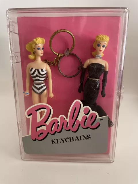 Vintage 1995 Mattel Barbie Retro Look Keychains In Case Vintage 1995 Mattel Barbie Retro Look Keychains In Case