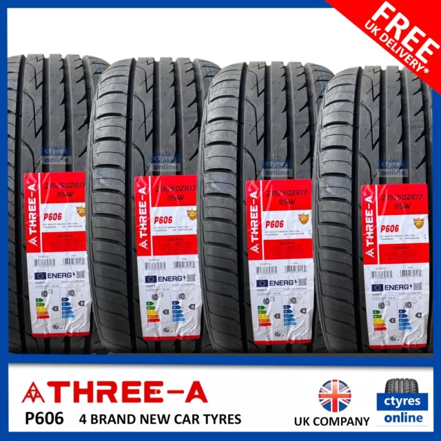 4 X New 215 50 17 THREE-A P606 95W XL 215/50R17 2155017 *C/B RATED* (4 TYRES)