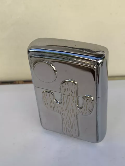 Zippo Lighter Southwest Series Cactus Sun Silver/Silver New 1995 Megarare