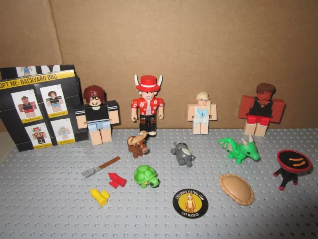 Roblox Celebrity Collection Adopt Me Backyard BBQ Four Figure Pack 13 Piece  NEW 