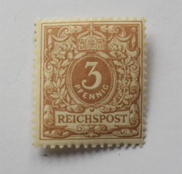 1889 Mi:100,-MiNr 45 c Krone/Adler 3 Pf gelbbraun postfrisch gepr Jäschke-L. BPP