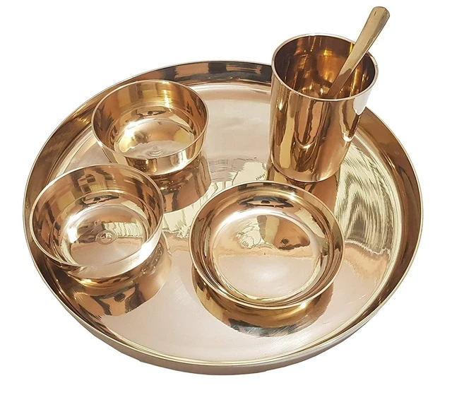 Set Kansa Thali – 6 pezzi, oro