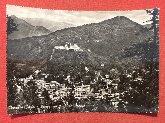 Cartolina - Varallo Sesia - Panorama e Sacro Monte - 1957