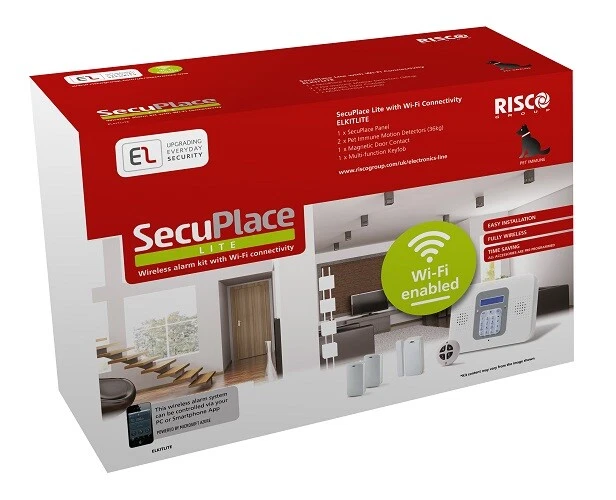 SecuPlace Risco ELKITLITE Kit allarme antifurto wireless Wifi + app per smartphone