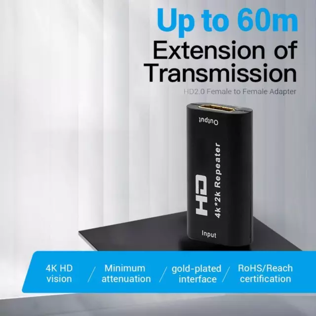 Estensore ripetitore 4K X 2K HDMI da donna a donna video audio HDTV booster segnale