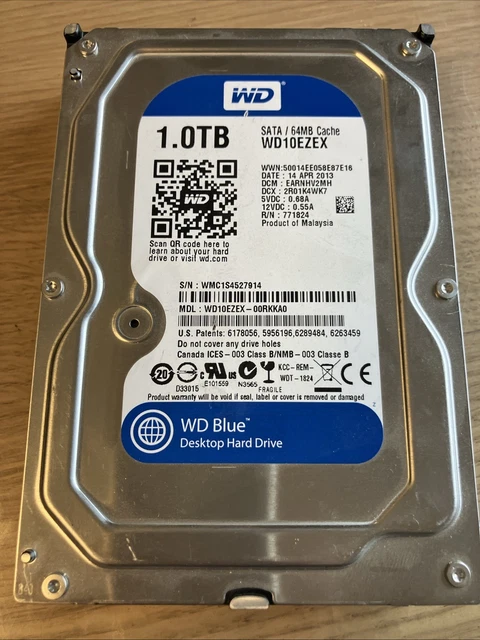 Disque Dur Western Digital WD10EZES 1To SATA 3.5" 7200 Tr/min - Occasion