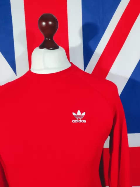 Adidas Originals Trefoil Sweatshirt - S/M - Red - Mod Casuals Terraces