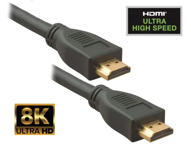 Ultra High Speed HDMI 2.1 Cable with Ethernet 4K 8K HDR - 1FT 3FT 6FT 10FT