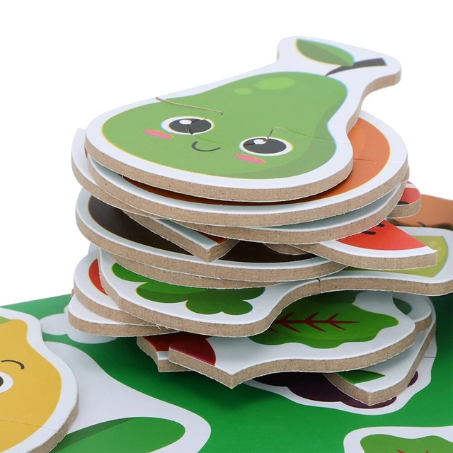 Prextex Wooden Matching Puzzle For Kids- 33 Piece Wooden
