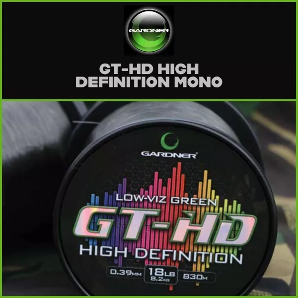 GARDNER TACKLE GT-HD MONO MAINLINE - NEW | All Sizes 12/15/18lb Bulk Spools