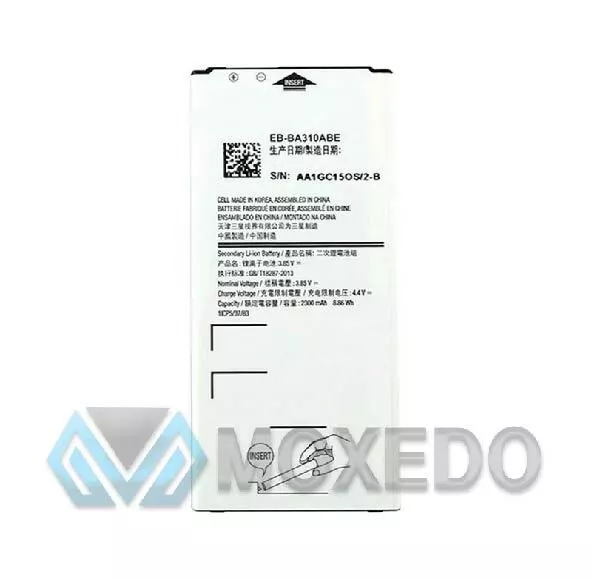 BATTERIA per Samsung Galaxy A3 2016 SM-A310F EB-BA310ABE 2300mah PRODUZIONE 2023