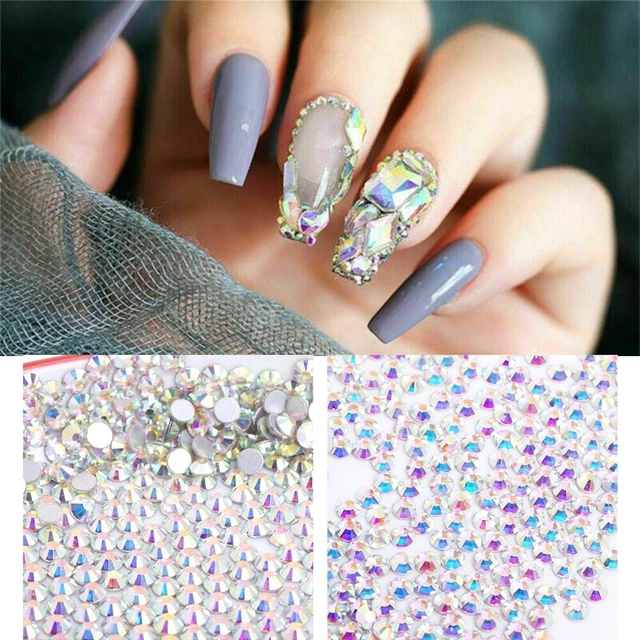 Piedras pedrerías de cristal para ropa resina uñas planas espalda