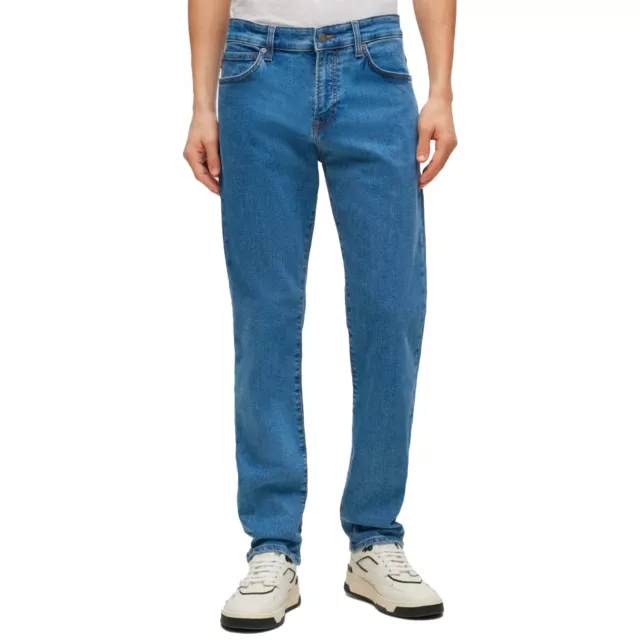 BOSS Mens Jeans - mens BOSS ReMaine Regular Fit jeans - Lake Light Blue Stretch