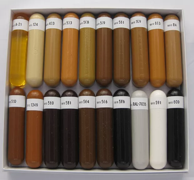 Barniz de baoschel serie F (colores básicos) - 1 caja con 20 barras