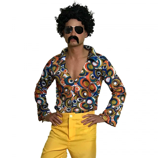 FANCY DRESS MEN S Shirt 60s 70s Retro Hippie Hippy Costume Outfit 15.99 PicClick UK