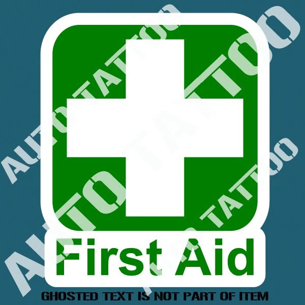 FIRST AID DECAL Sticker For Commercial Oh&S Vehicle Van Warning Decals