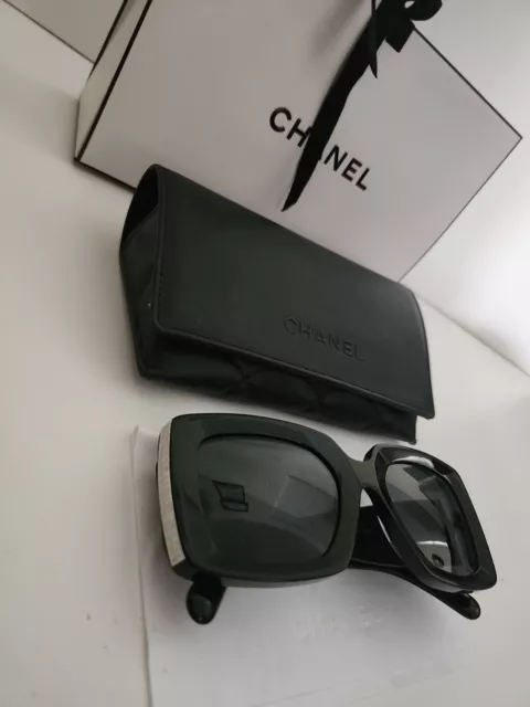 Chanel Square Blue Light Glasses - Acetate, Black - Polarized - UV Protected - Women's Sunglasses - 3447S C622/SB