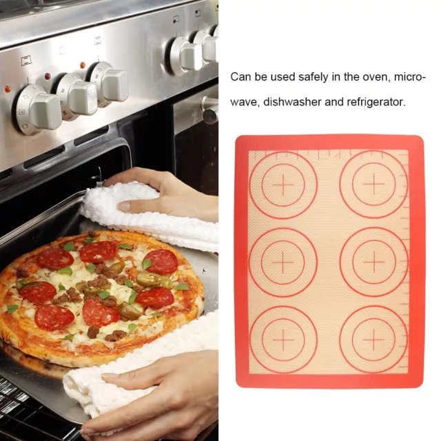 Silicone Heat Resisting Oven Pastry Cake Cookie Home Kitchen Baking Mat New UK