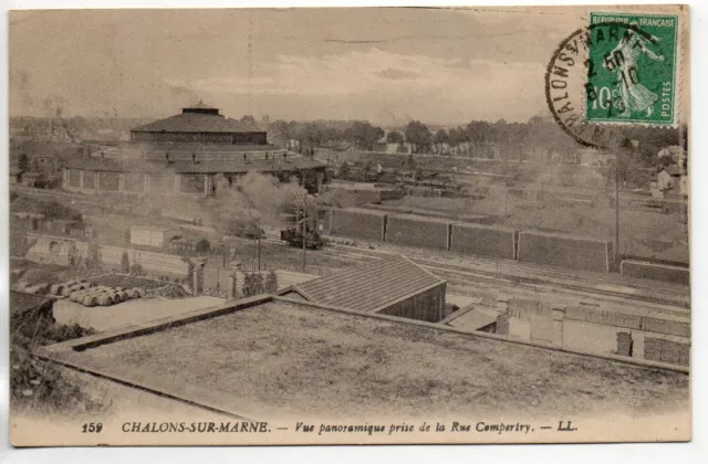 CHALONS SUR MARNE - Marne - CPA 51 - Gare Train - rotonde 5