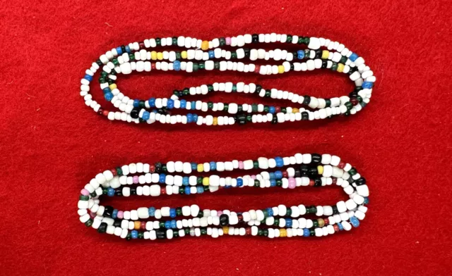 2 Strings of Mixed Color Glass Trade Beads