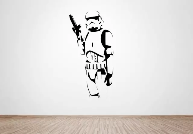 Star Wars Stormtrooper wall art decal / sticker (Games room, kids, adults, Fans)