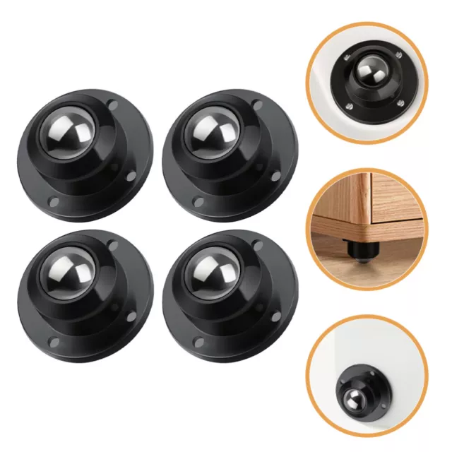 4 Pcs Adhesive Roller Furniture Casters Replacement Wheels Self Mini