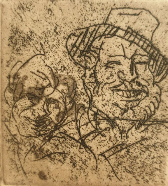 6 ém Gravure de Frank Brangwyn Judaica Portrait Couple Juif Hongrie Pologne 1931