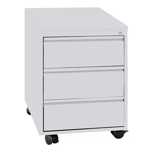 Rollcontainer Schrank Bürocontainer 3 Schubladen Lichtgrau 55 x 40 x 59cm 505150