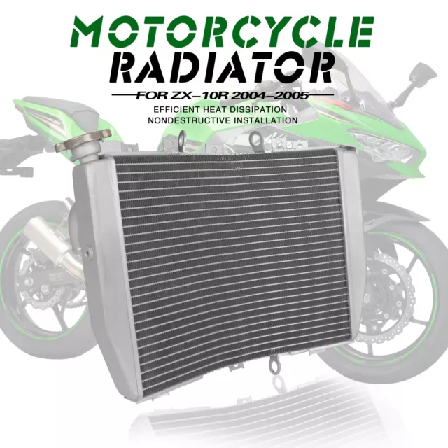 Aluminum Engine Radiator Cooling Fit For Kawasaki Ninja ZX10R ZX-10R 2004-2005