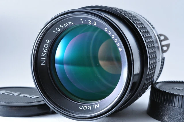 Near MINT] NIKON AIS Ai-S NIKKOR 105mm F2.5 MF Telephoto Camera Lens