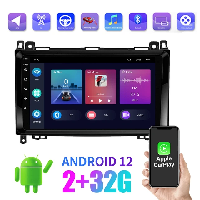 For Mercedes Benz W906 W169 W245 Sprinter Car Stereo GPS Radio 2+32GB Android 12