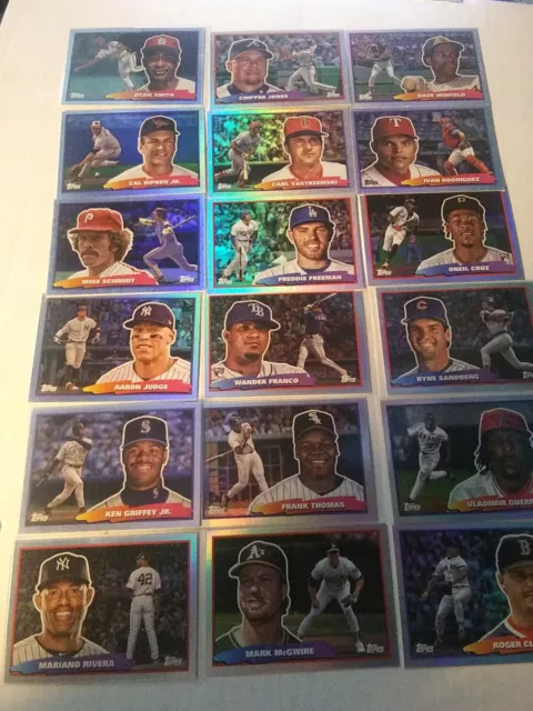 2022 Topps Archives 1988 Rainbow Foil 18 Card Bundle