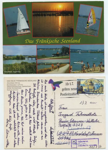 67300 - The Franconian Lake Land - postcard, run 6.7.1993 - receiver unknown