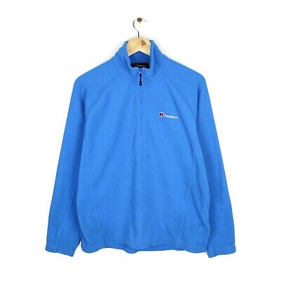 Berghaus Mens 1/2 Zip Blue Hiking Walking Fleece Jumper Sweatshirt - Size M