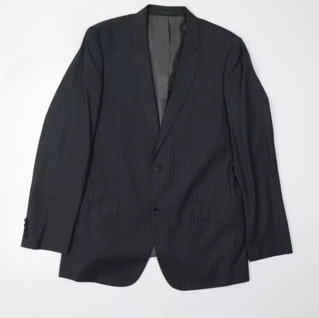 Butler And webb Mens Blue Striped Jacket Blazer Size 40