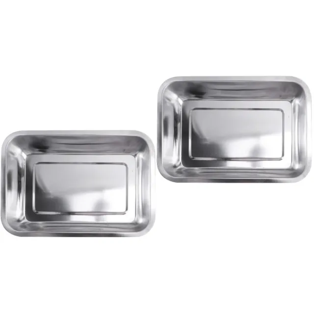 2 Pc Abfallbehälter Für Haustiere Rostfreier Stahl Snack-Tablett Obsttablett