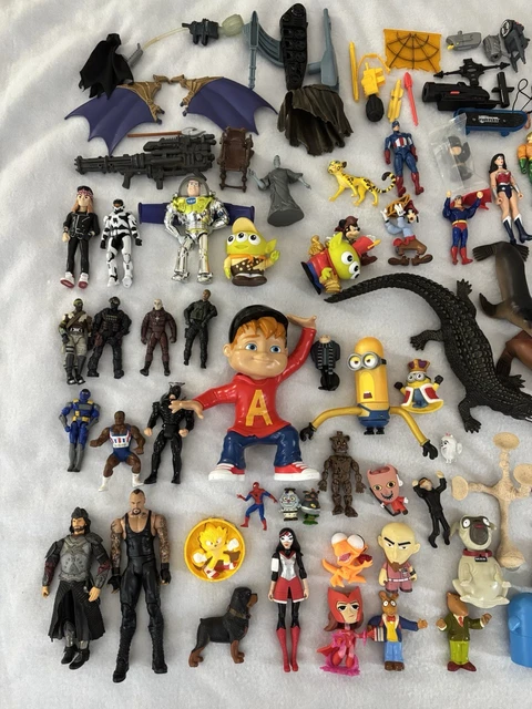 LARGE MIXED LOT Of 75 Action Figures & 35 Accessories Disney Marvel DC ...