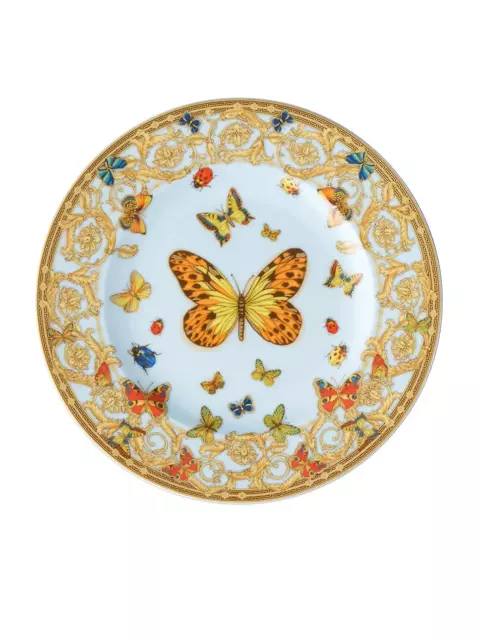 NWB Le Jardin de VERSACE by Rosenthal 7" Porcelain Bread Plate Butterfly Garden