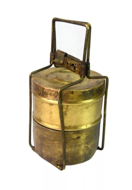 Kitchen Brass Tiffin Food Carry Box – Vintage Indian Brass Lunch Carrier G66-810