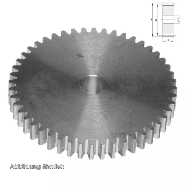 Stirnzahnrad aus Stahl C45 Modul 1.5, 21 Zähne , ohne Nabe -  Qualität 8-9