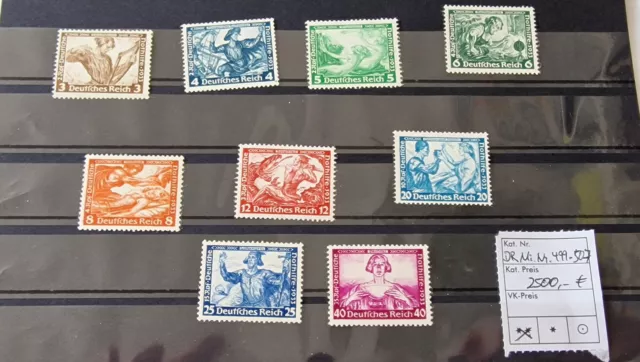 Deutsches Reich 1933 Wagnersatz 499-507 postfrisch MNH Top 2500€ Katalog