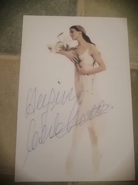 CARLA FRACCI AUTOGRAFO ORIGINALE CARTOLINA 10 x 15 cm SIGNED BALLERINA BALLETTO