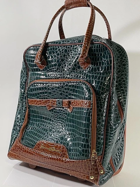 Samantha Brown Green Croco Luggage Set Wheeled Suitcase 3