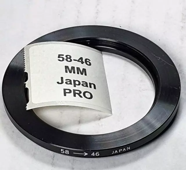 58-46mm Step-Down Lens Filter Converter Adapter Ring 58mm-46mm Metal E58 to E46