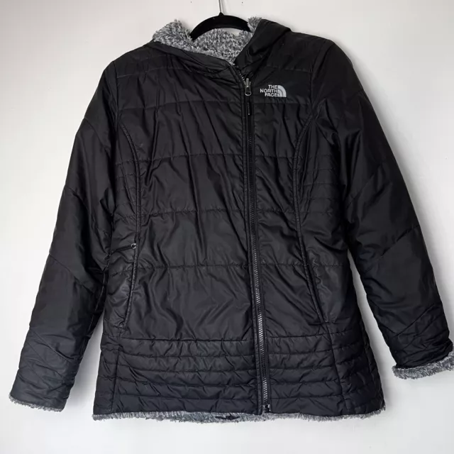The North Face Jacket Women Small Black Reversible Fleece Lined Puffer