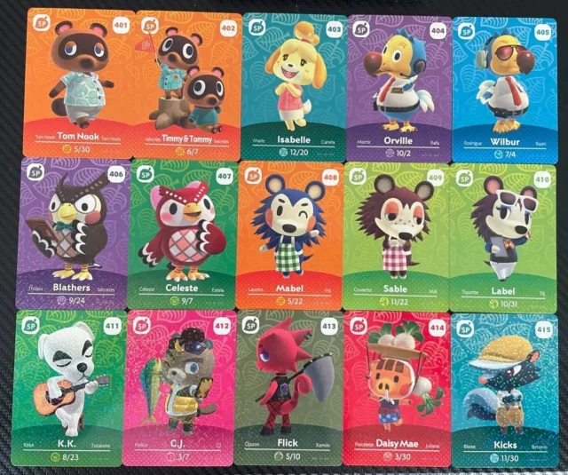 Animal Crossing Amiibo Cards Series 5 Nintendo NA Version Authentic NEW