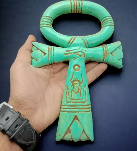 Ankh  Key of life , SET 3 Pieces Scarab, Horus, Ancient Egyptian Antiquities BC 3