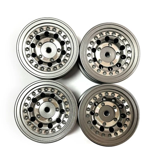Buje de rueda de llanta de rueda Beadlock de metal para FMS 1/24 FCX24 1/18 Mogrich RC CrawleZ9C3