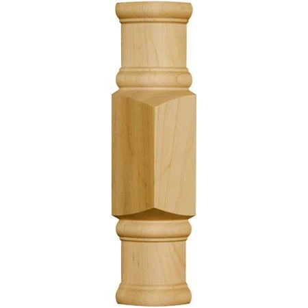 OSBORNE WOOD PRODUCTS 6995P 10 x 2 5/8 x 1 3/4 Corner Center Plinth with Spool